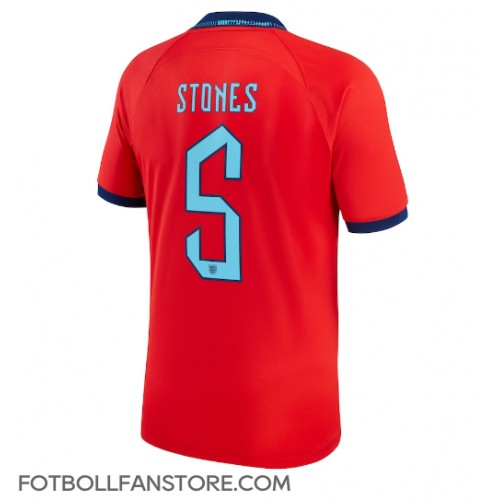 England John Stones #5 Borta matchtröja VM 2022 Kortärmad Billigt